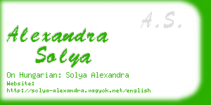 alexandra solya business card